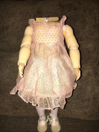 Hard To Find 13”antique German/french Bisque Head Doll Body