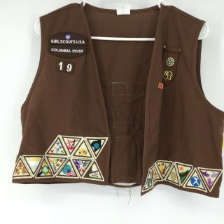 Girl Scouts 0f America - Girls Size Large - Brownie Open Front Uniform Vest