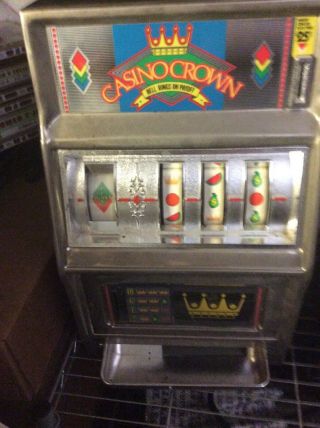 Vintage WACO Casino Crown 25 Cent Casino Slot Machine Gambling Antique metal toy 2