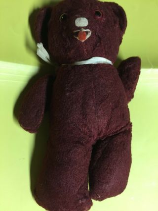 Antique Toy Bear About 8 Inches Long With Reddish Brown Body Small Eyes