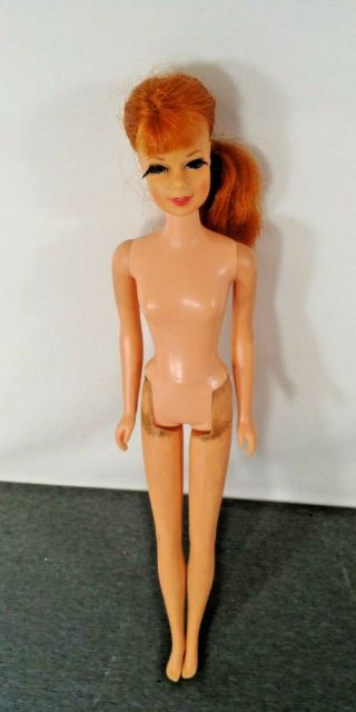 Estate Old Vintage 1966 Twist N Turn Barbie Doll Mattel Japan Long Red Hair