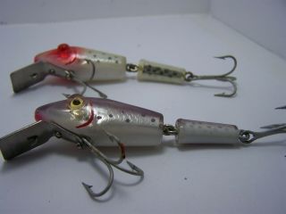 2 L&s Vintage Fish Lures Sinker 1 White/silver,  1 Aquamarine/silver? Color