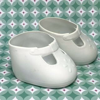 MY CHILD WHITE T - Strap Mary Jane Style Doll Shoes Vintage 1985 2