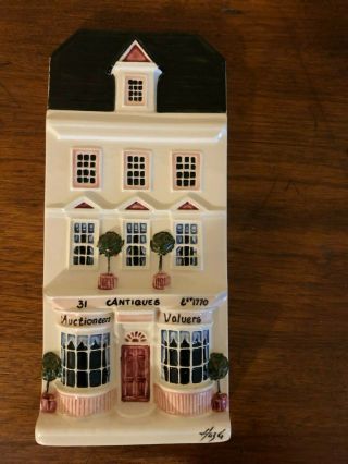 Hazle Ceramics " A Nation Of Shopkeepers " Antiques - Signed - Made In England - Euc