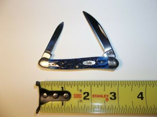 Case Xx 62109w Mini Copperhead Knife - Jigged Blue Bone - Minty