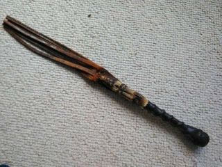 Antique Leather Horse Whip Hoof