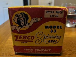 Vintage Zebco 33 Box With Instructions (bonus 202 Reel)