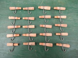 Vintage 20 Maple Syrup Sap Bucket Wood Wooden Spouts Taps Spiles W/ Metal Hooks