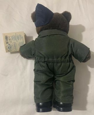 Vintage Bear Force of America US Air Force Teddy Bear Plush Toys 10’’ Green USAF 2