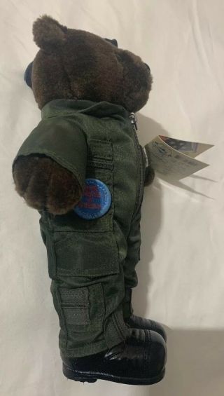 Vintage Bear Force of America US Air Force Teddy Bear Plush Toys 10’’ Green USAF 4