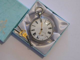 Antique London Hallmarked Silver Fusee Pocket Watch Dated 1872.