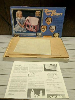 Vintage 1985 Dura - Craft The Sweet Heart Dollhouse Kit Sw125 - Unpunched