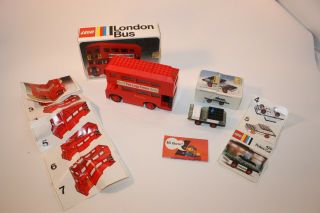 Vintage 1974 Lego Set 760 London Bus 95 Complete Instruction Bonus Car