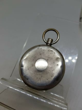 Antique Solid Silver Hebdomas 8 Days Pocket Watch Case C1900