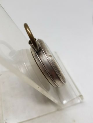 Antique solid silver hebdomas 8 days pocket watch case c1900 3