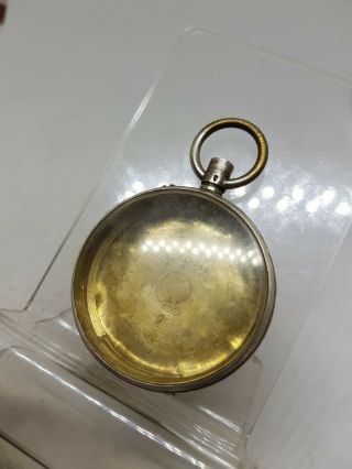 Antique solid silver hebdomas 8 days pocket watch case c1900 4