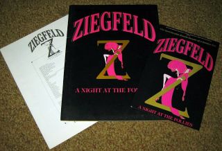 Ziegfeld A Night At The Follies Illustrated Souvenir Program