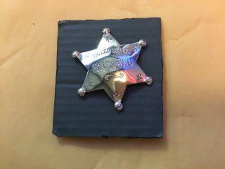 Badge: Deluxe engraved Marshal,  brass star,  Police,  Lawman,  Old West 3