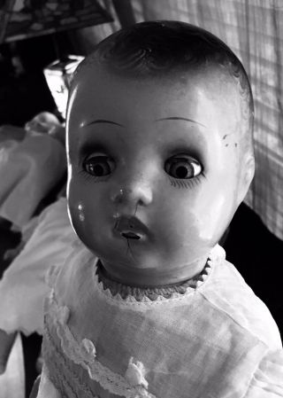Creepy Haunted Vintage Baby Doll Gracie Needs Home Gothic Horror.  Adopt Now