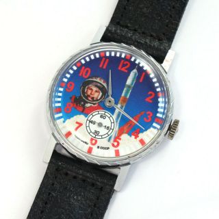 POBEDA Yuri Gagarin cosmonaut vintage Russian Soviet USSR watch space programs 4