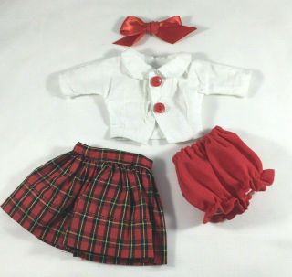 Vintage Blouse,  Plaid Skirt Outfit For Ginny (no Doll)