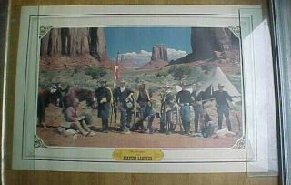 Vintage Bianchi Leather " The Troopers " Advertising Poster 36 " By 24 "