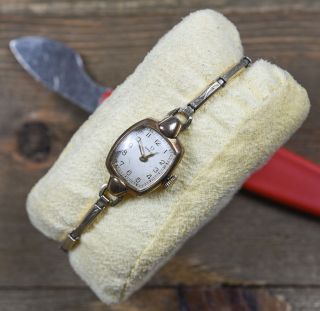 Vintage Omega Ladies Art Deco Gold Plated Wrist Watch Runs Needs Service