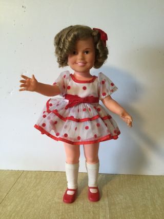Ideal 1972 Shirley Temple Doll - 17 " - Vintage - In Red Polka Dot Dress