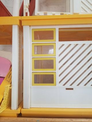 Vintage 1970 ' s Barbie Dream House 6 Replacement Windows Yellow A Frame 2
