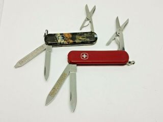 2 Mini Swiss Army Victorinox Camo Knife/knives Wenger Delemont