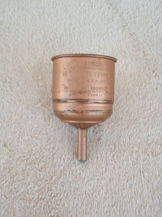 Vintage Coleman No.  0 Filter Funnel Copper For Camp Stove Or Lantern