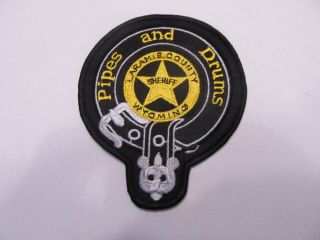Wyoming Laramie Co Sheriff Pipes & Drums Patch