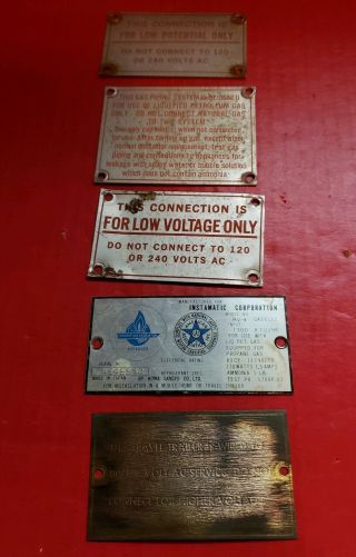1970 ' s Camper Data Tags,  Plate,  Shasta,  Airstream,  RV,  Motor Home,  Vintage Part■ 3