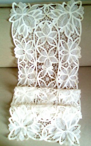French Vintage Lace Curtain Panel