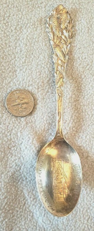 Sterling Marked " Wright Brothers Flying Machine " Antique Spoon