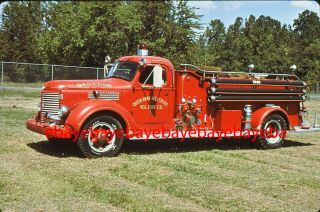 Fire Apparatus Slide,  Antique,  Queen Anne - Hillsboro / Md,  1946 Ih / Oren