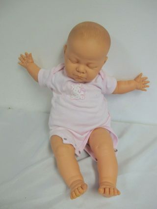 Vintage Berjusa Baby Doll 21 " Cloth Vinyl Sleeping Face