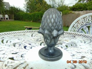 Antique Pineapple Hand Carved Newel Post Finial Top 120mm High X 72mm Diameter
