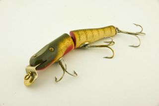 Vintage Lucky Strike Jointed Pikie Antique Fishing Lure Et43