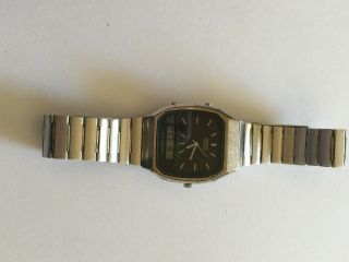 Seiko Vintage Digital Analog Dual Time Mens Quartz Watch H601 - 546j A0