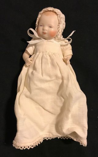 Vintage Grace S Putnam Germany 5” Bye Lo Baby Bisque Jointed Doll