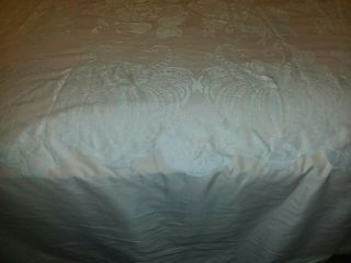White Lace Curtains Floral Vintage? Homemade? 4 Panels No tag 54×80 8
