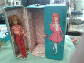 Vintage Barbie: Skipper Carrying Case 1964 With Doll And Accessories