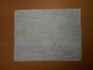1622 Antique Signed Manuscript Law Legal Vellum Document Handwritten