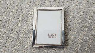Antique Lunt Sterling Silver Miniature Picture Frame 3 " X 2 " Photo.