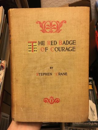 Antique 1896 The Red Badge Of Courage Stephen Crane Civil War Early Edition