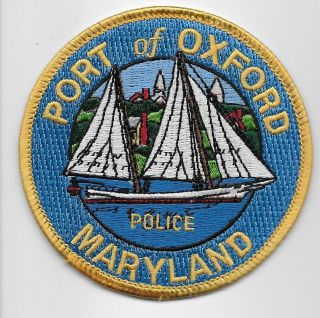 Port Of Oxford Police State Maryland Md Patch
