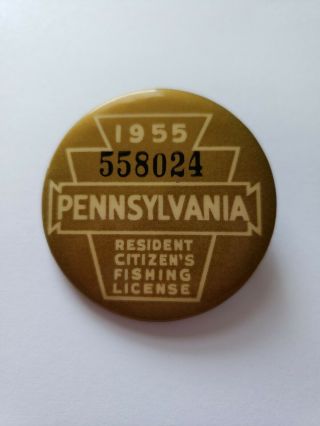 Pennsylvania Fishing License 1955