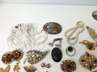 Antique or Vintage Mixed Costume Jewellery Jewelry Bundle Car Boot Brooches 2