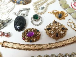 Antique or Vintage Mixed Costume Jewellery Jewelry Bundle Car Boot Brooches 4